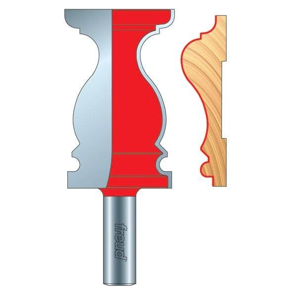Chair Rail Router Bit - 1/2" SH - Profile:#390 Chair Rail